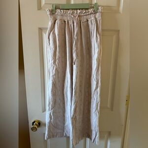 Rewash Light Beige Linen Drawstring Pants • Women’s small
